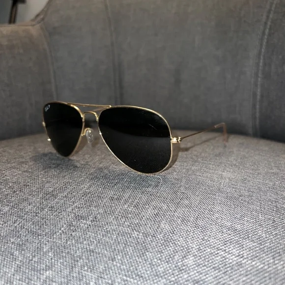 Original (gold/dark) aviator sunglasses Polarized Aviator Elite - Black Gold Polarized – Shady Rays  main image 4